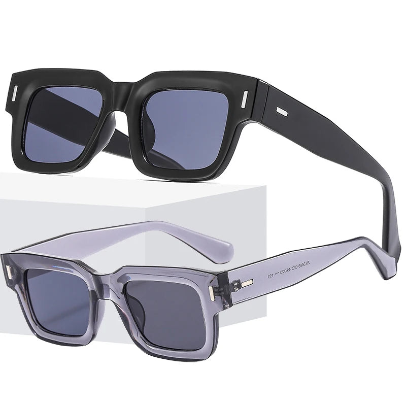 2023 Women Hot Sale Wholesale Price Unisex China Wholesale Men Square Steampunk Sun Glasses Retro Sunglasses