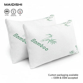 WJ-1322 Luxury Hotel Memory Foam Bamboo Shredded Pillows for Neck Sleeping and Massage Use Bambo Pillows