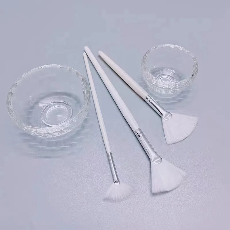 Custom  Logo Soft Facial Applicator Brushes Tools for Peel Glycolic Mask Makeup Facial Brushes Fan Masking Brushes
