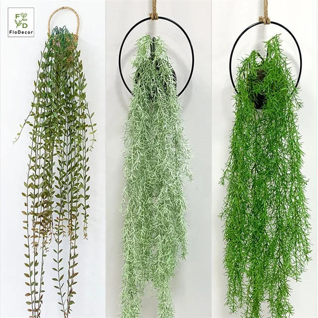 Room Decorative Plants Artificial Fern Greenery Plastic Vine Wall Door Frame Balcony Decoration