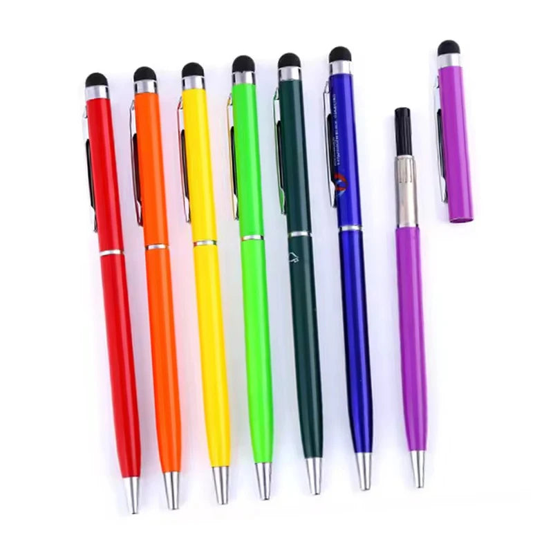 Morden Style 2 in 1 Multi Functional Stylus Touch Screen Metal Ballpoint Pen With Custom Logo