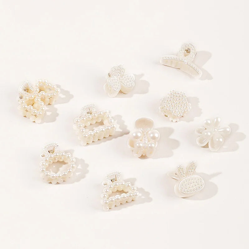 Cute Small Butterfly Ganchos Para El Cabello Hair Claw Custom Mini Pearl Shark Hair Clamp Clip OEM/ODM Hair Claw Clips for Girls