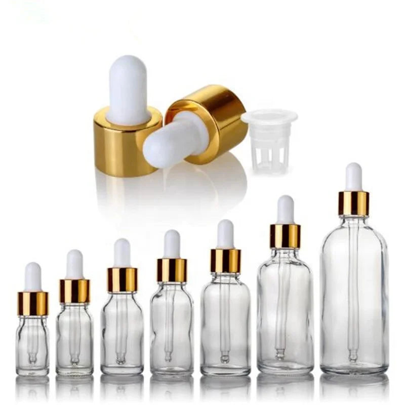 5ml 10ml 15ml 20ml 30ml 50ml 100ml Glass Cosmetic Serum Dropper Bottle