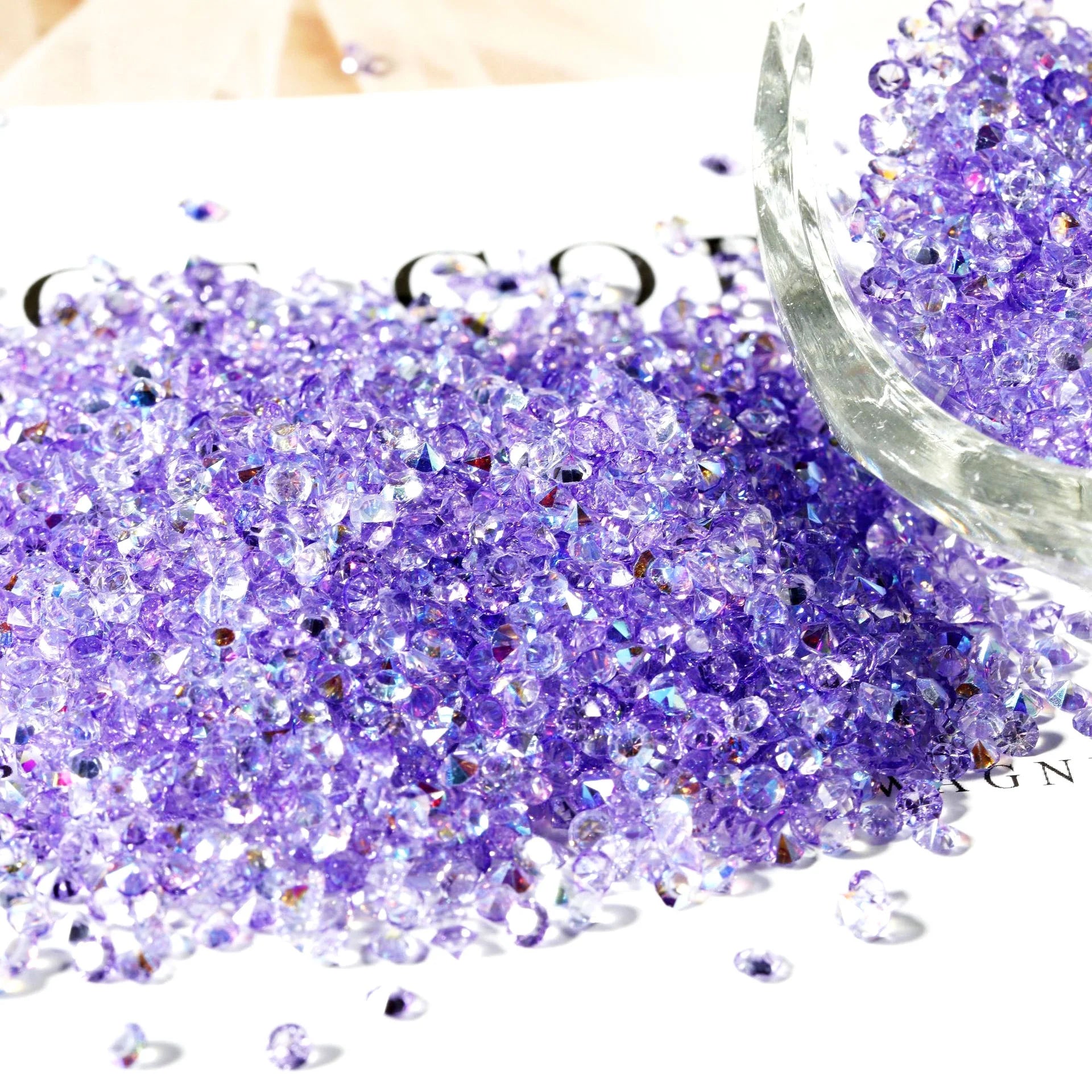 3mm Resin Transparent Sharp Bottom Rhinestone AB Color Colorful Nail Art for Rhinestone Jewelry