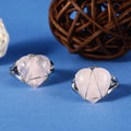 Wholesale Heart Shape Handmade Craft Hand Wire Wrapped Gemstone Crystal Ring for Women and Girls Jewelry