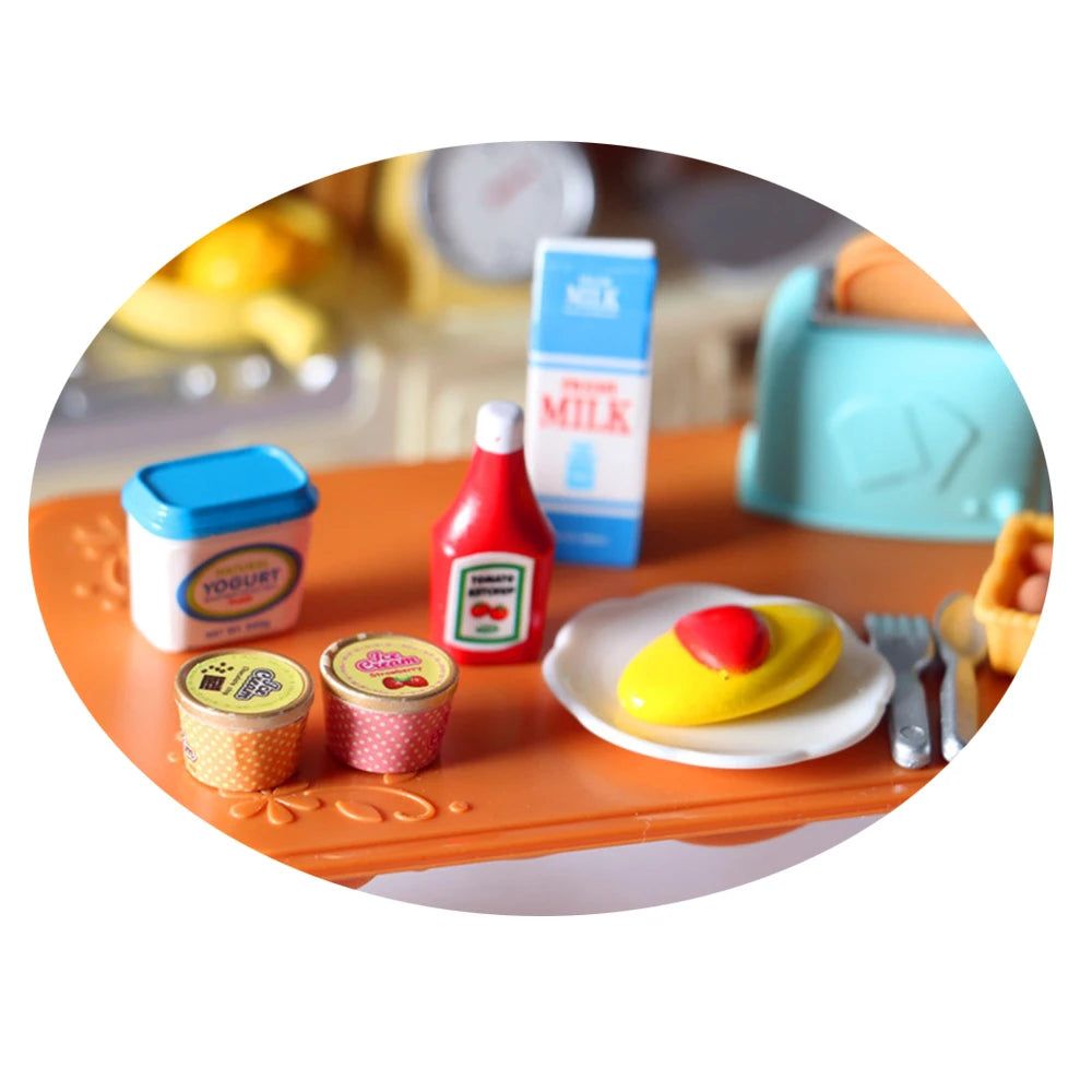 1/12 Dollhouse Miniature Plastic Food Set Milk and Jad Bottle Kids Toys