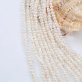 Zhuji Market Wholesale 5-6mm Potato Freshwater Pearl Strands Natural White for Jewelry Making