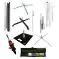 4.6m Teardrop Tear Drop Flagpole Feather Banner Pole Base Sets Black Aluminium and Fiberglass Wholesale Beach Flag Accessory