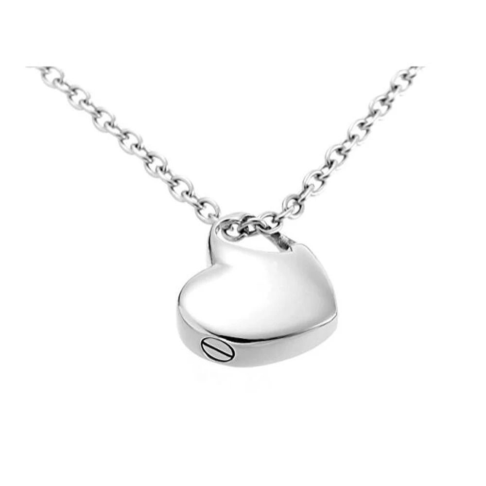 Ash Locket Stainless Steel Blank Heart Cremation Urn Necklace Jewelry Memorial Heart Urn Pendant Ashes Keepsake Urn Cremation