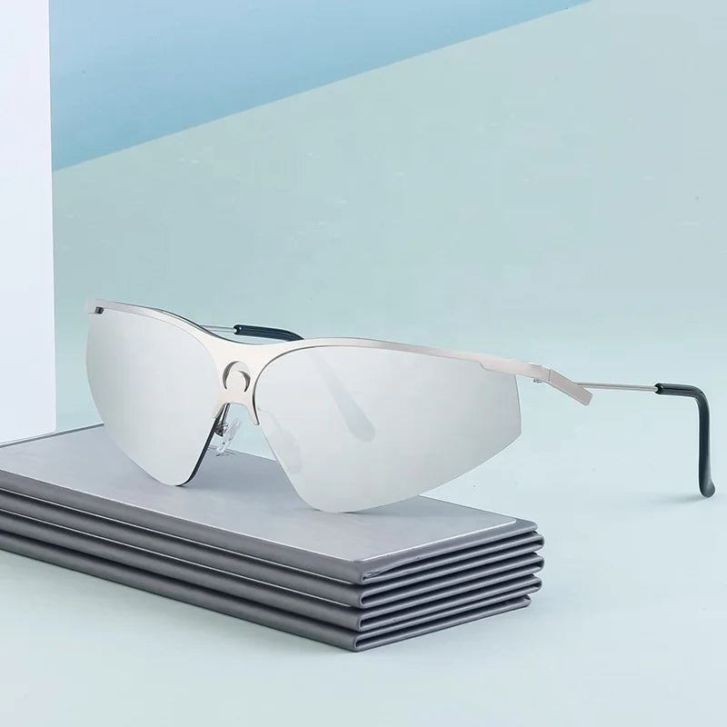 2025 Top Trending Unisex Y2K Brand GM Style Half-Frame Cycling Sunglasses Anti-Wind Sports Shades with Custom Logo