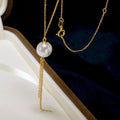 N417 10-11mm DIY Natural  Freshwater Pearl Charm Pendant Necklace Chain Accessory 925 Sterling Silver Jewelry for Women