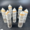 Big Crystals Towers Yellow Calcite Polish Healing Big Dendritic Calcite Towers for Sale