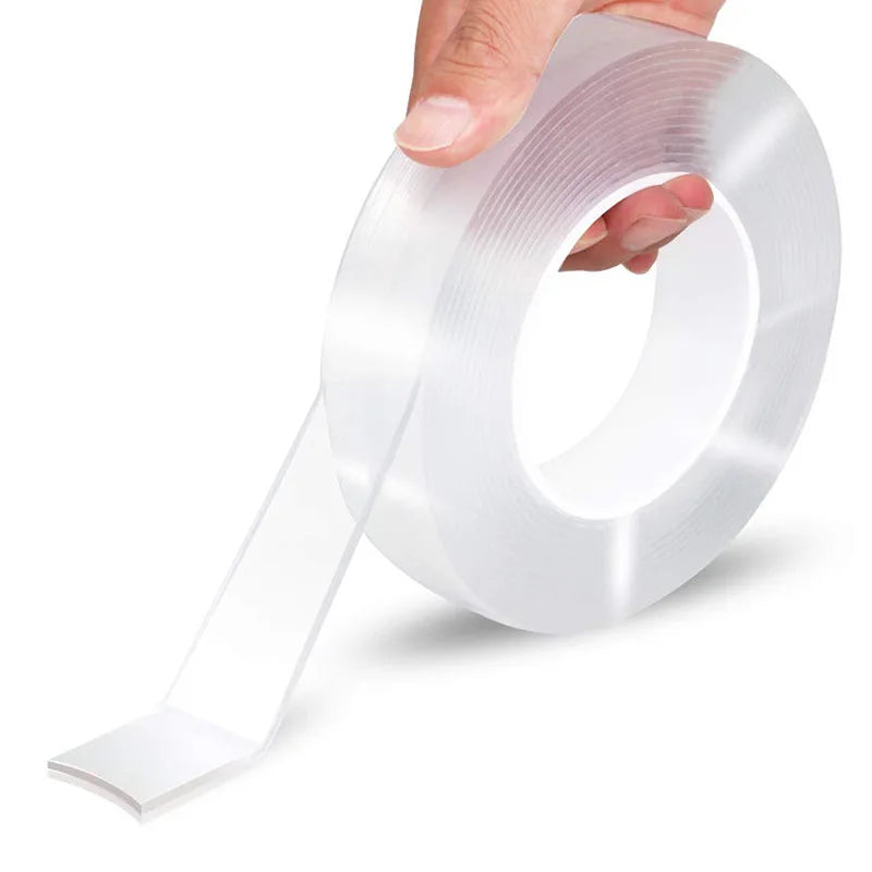 Nano Tape Acrylic Binding Tape Carton Sealing Tape Transparent Washable Reusable Traceless Double Sided Waterproof No Printing