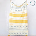 Mm Bohemia Style Comfortable Wearable Cotton Knitted Throw Blanket with Tassel for Sofa Photography Props Quilt