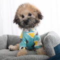 Cyan Soft Pet Clothing Lovely Striped Design Washable Pet Clothes for Cats and Dogs