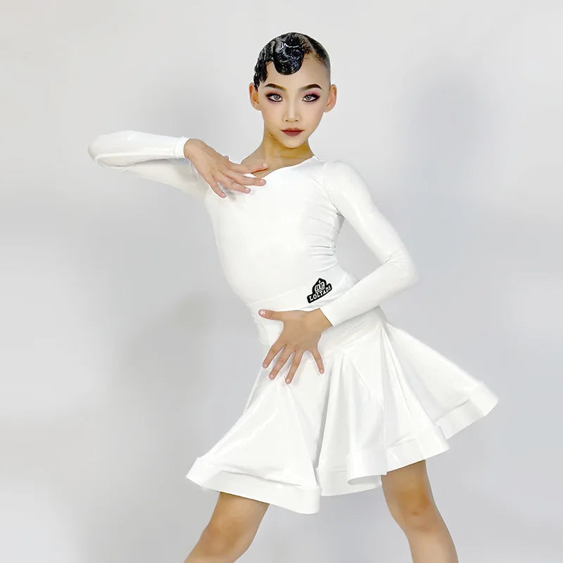 Shiny Kids Latin Dance Costume for Training Dancing Dress and Competitions
