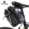 WEST BIKING Waterproof Bicycle Saddle Bag Seat Bag MTB Bike Accessories Cycling Bike Rear Saddle Bags with Water Bottle Pocket