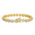 BB236 8mm Women Clear CZ Flower Shape Bracelets Fashion Jewelry for Gift