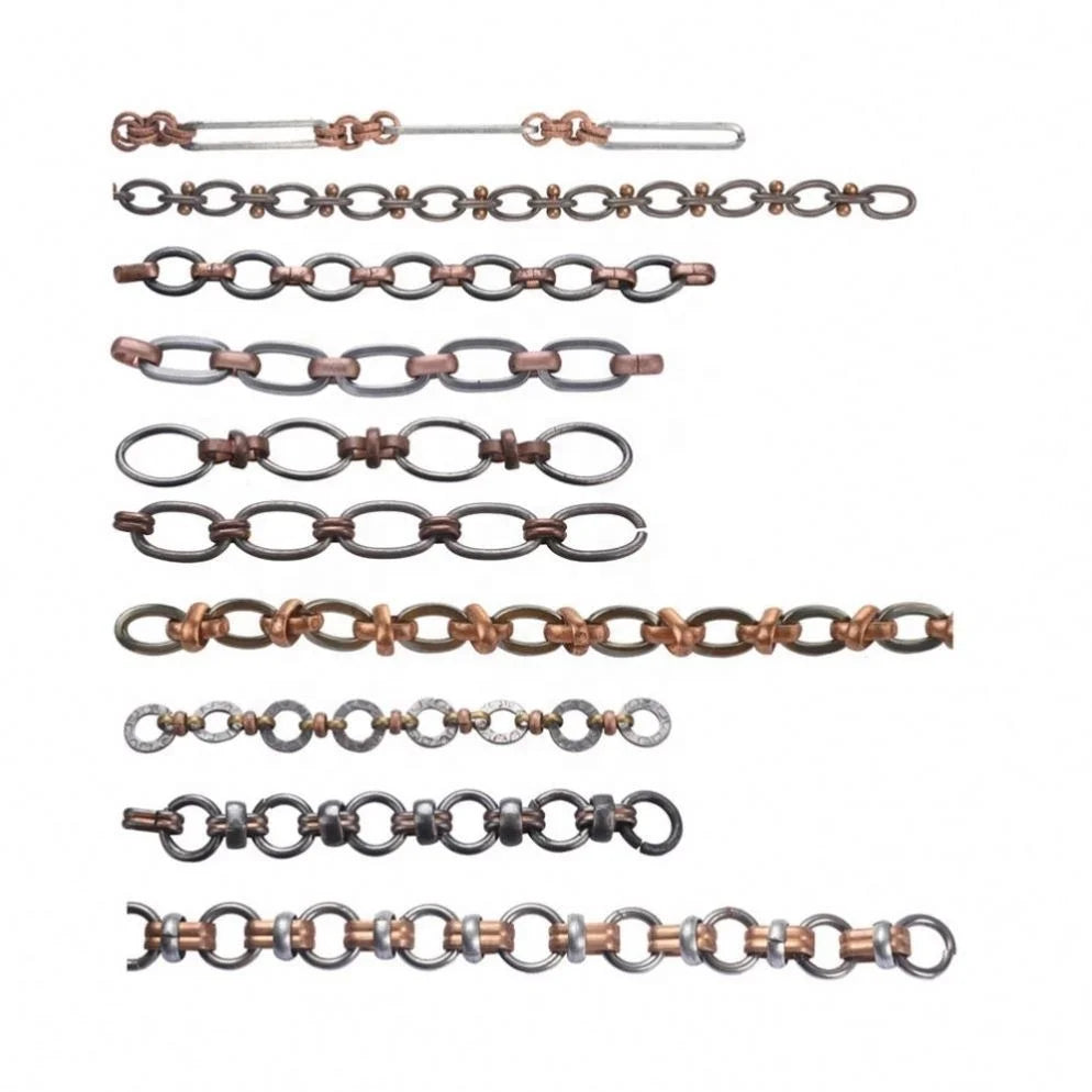 Fashion Retro Pattern Lock Plated King Chain Iron Chain Ankle Chain Multi Purpose Jewelry