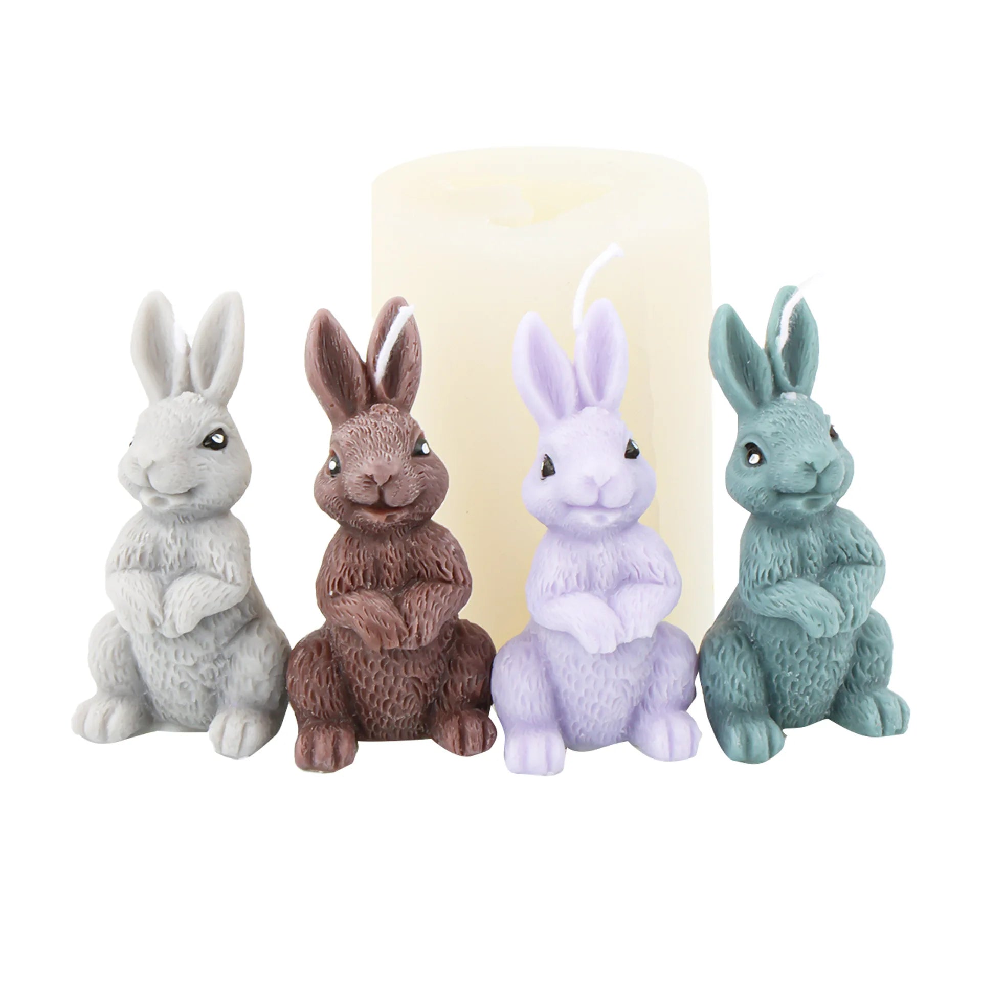 HY Rabbit Silicone Resin Mold 3D Easter Bunny Soap Candle Mold