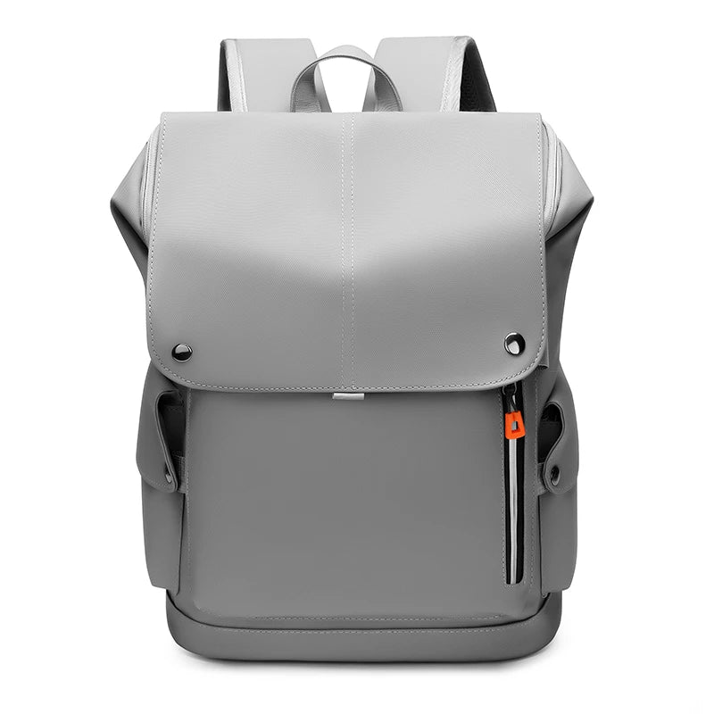 Simple Fashionable Multi-Purpose Multi-Layered Laptop Backpack Night Reflective Strip Anti-Splashing Earphone Hole Hidden USB