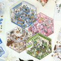 Korean Style Decor Stickers Room Scene DIY Cartoon Stationery Self Adhesive Stickers with Cute Animal Pattern