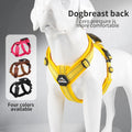 Duraflex Load Reduction Neoprene Breathable Sandwich Mesh Reflective Aluminum Alloy D Ring Rubber Handle Dog Chest Strap
