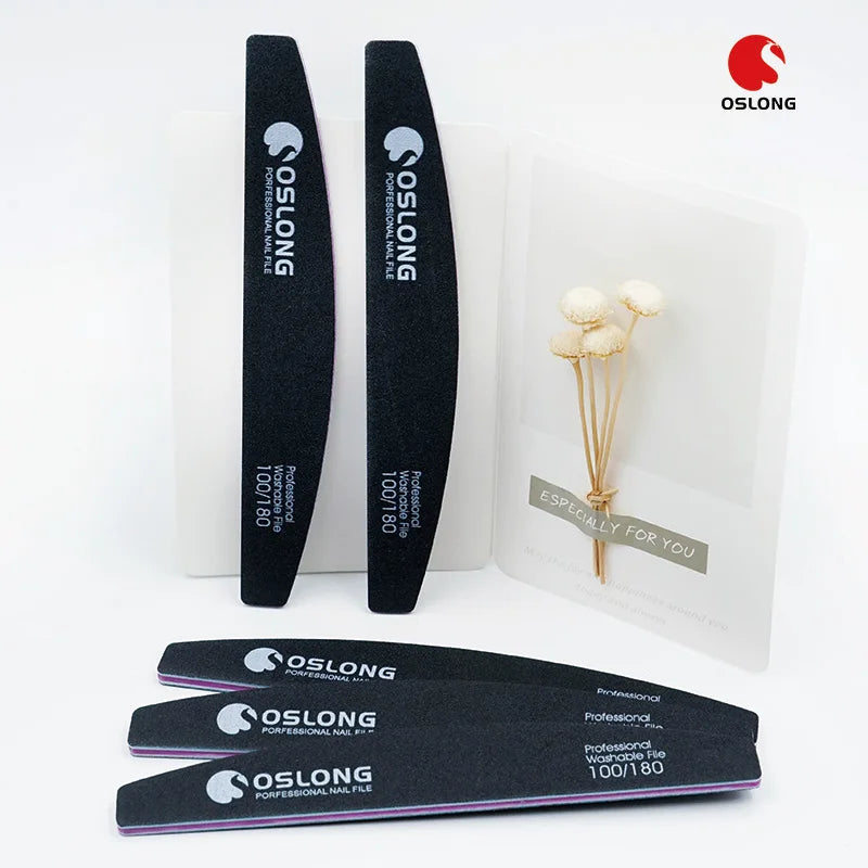 Factory Free Sample Manicure Nail Art Tools Double Sides Emery Black Nail Files