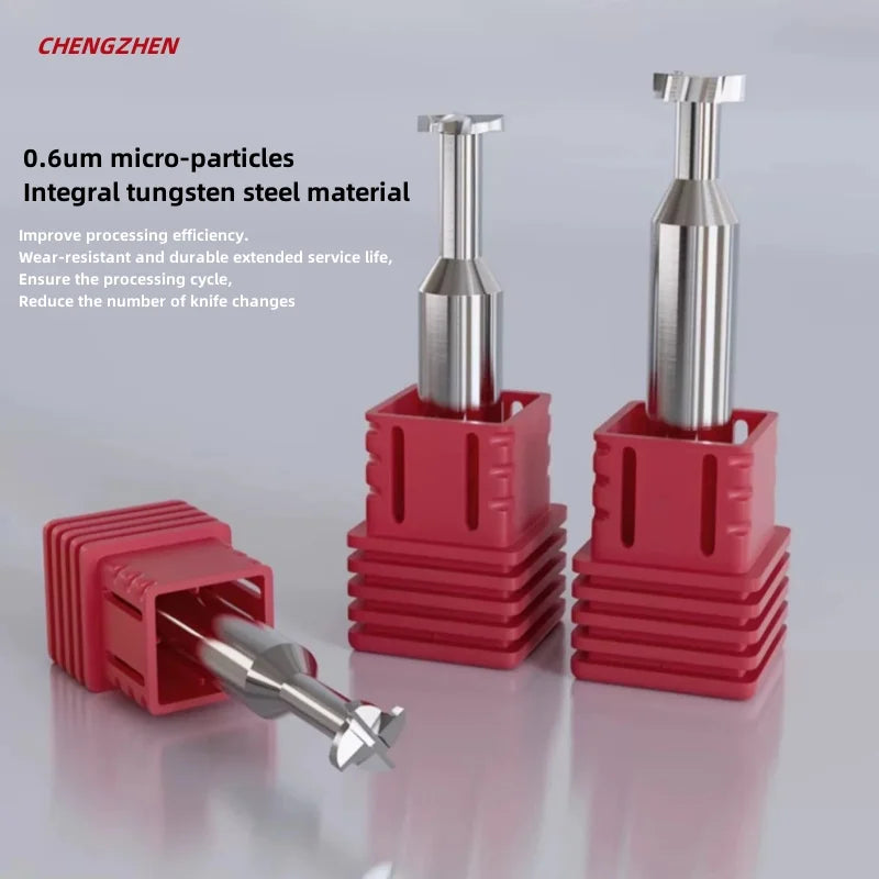 D4-D12 Customizable Tungsten Steel T-Slot Milling Cutter Endmill Carbide 4 Flutes HRC55HRC Conventional/Climb Milling OEM Mill