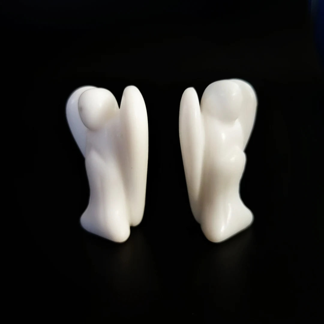 Huiying Chinese style living room home 1.5 inch white jade angel decoration accessories Crafts