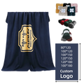 Wholesale Custom 100% Polyester Patterned Towel Throw Blankets Portable Travel Polar Fleece Blanket