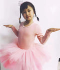 Akzia Girls' Sweet Solid Velvet Tutu Skirt Dress O-Neck 3D Embroidered Long Sleeves Loose Fit Mini Natural Waist Breathable