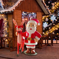 3D Creative Life-Size Fiberglass Sculpture Large Painted Reindeer Christmas Santa Claus Resin Statue Artificial Character