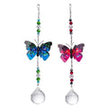 Glass Crystal Prisms Ball Sun Butterfly Catcher Home Window Hanging Ornament Car Pendant Decor