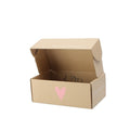 Eco-friendly Natural Beauty Custom Brown Kraft Paper Corrugated Packaging Shipping Mailed Paper Boxes with Golden Stamping