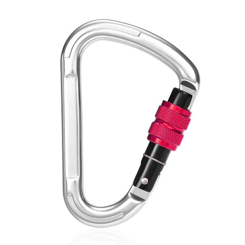 CLIWIZ Climbing Gear Fall Protection Metal 25kN Snap Hook Locking Aluminum Carabiner Clip SGM7107B