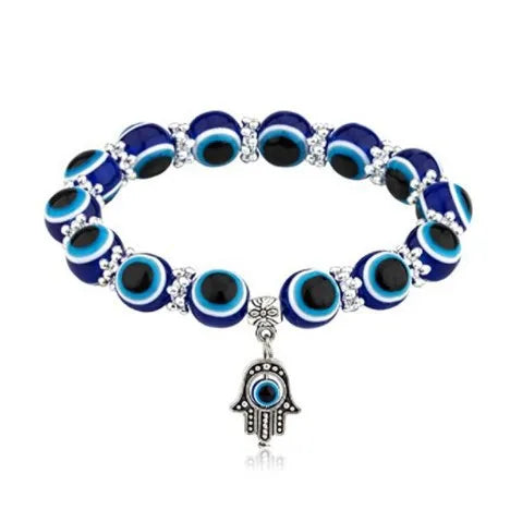 EYE Fashion Blue Eyes BraceletTurkish Glass Beads Handmade Elasticity Resin Bracelet Jewelry