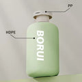 Wholesale HDPE Plastic Green Screen Printed Empty Cosmetic Body Lotion Bottle Pump Sprayer Packaging Hair Shampoo Conditioner