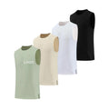 2024 Men's Sporty Tank Top Quick-Dry Polyester Gym Running Training Athletic Breathable with Lace Knitted Decoration