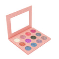 Material Glitter DIY Eye Shadow Palette DIY Glitter Eyeshadow With 12 Colors DIY Glitter Eyeshadow Palette for Makeup