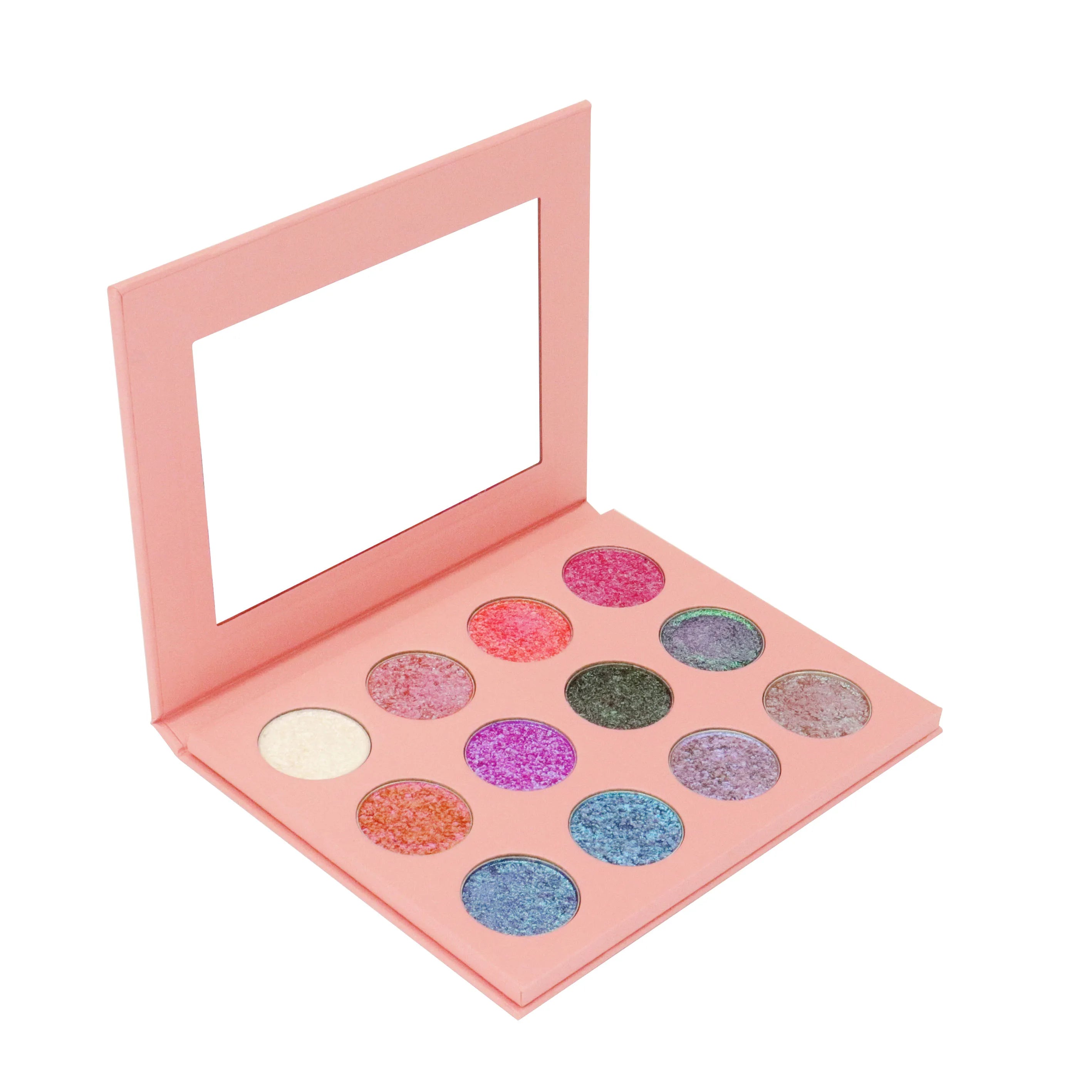 Material Glitter DIY Eye Shadow Palette DIY Glitter Eyeshadow With 12 Colors DIY Glitter Eyeshadow Palette for Makeup