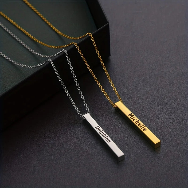 New Fashion Custom Name Necklace 18K Gold Custom Letter Pendant Necklace High Polished Stainless Steel Necklace