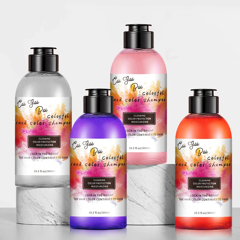 Factory Customized Oem Private Label 300ml Moisturizing Color-Protection Purple Red Hair Treatment Color Protection Shampoo