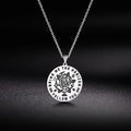 Flower Stainless Steel Necklace Women Follow You Bring Me the Horizon Disc Link Chain Rose Pendant Necklace Jewelry