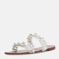 New Pearl Gorgeous Elegant Ladies Flat Sandals Comfortable Square Head Anti-slip Ladies slippers Pure Colour a Women Shoes