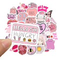 50Pcs Cartoon Pink Lovely Girl Graffiti Stickers for Phone Luggage Decor Ins Vibe Trendy Sticker