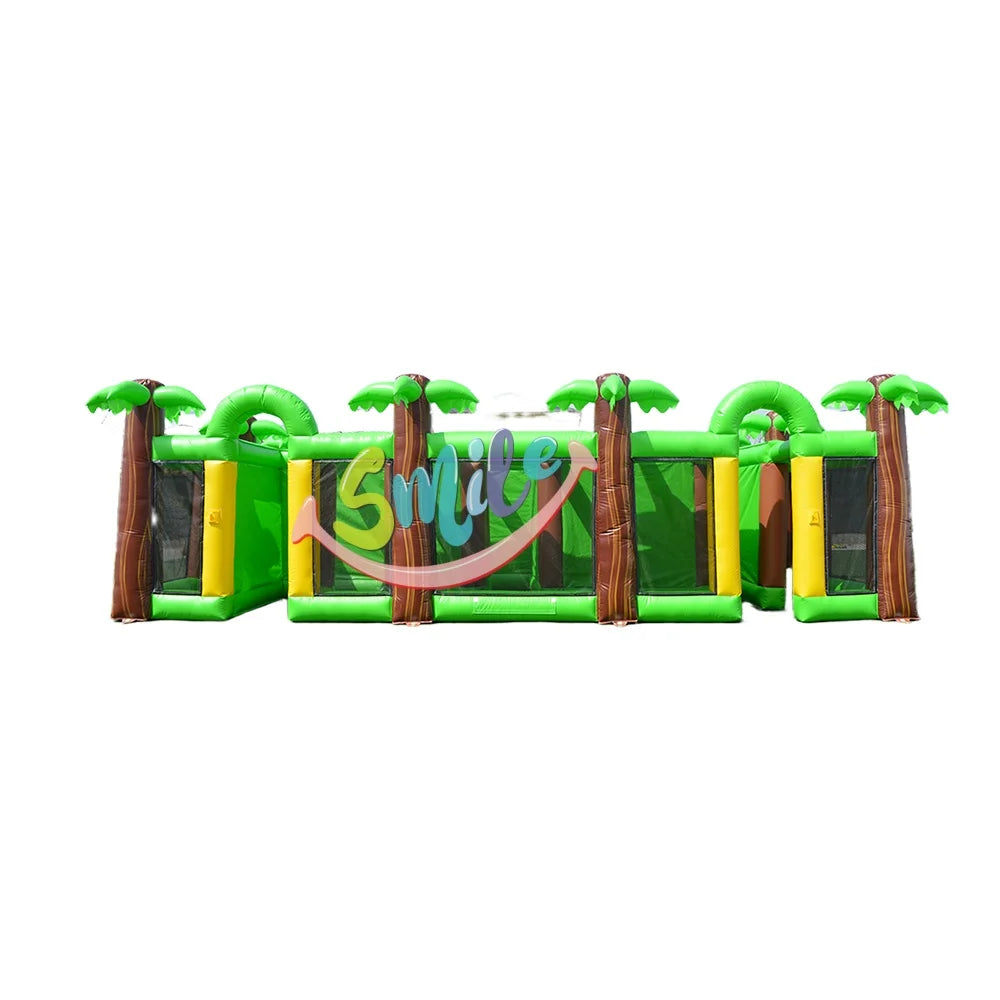 Team Building Tropical Inflatable Games Labyrinth Outdoor Sport Large Inflatable Arena Maze for Sale