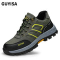 For GUYISA New Anti-Slip Waterproof Steel Toe Safety Shoes Winter Summer Autumn Construction Site Working Shoes