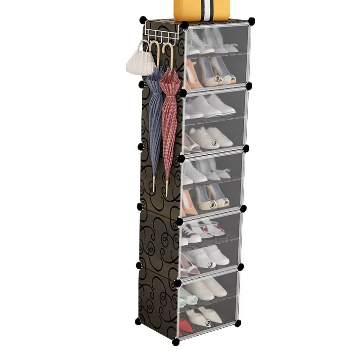 Modern Portable Extendable Plastic Shoe Rack Living Room Furniture for Home Hotel Hospital & Warehouse Use