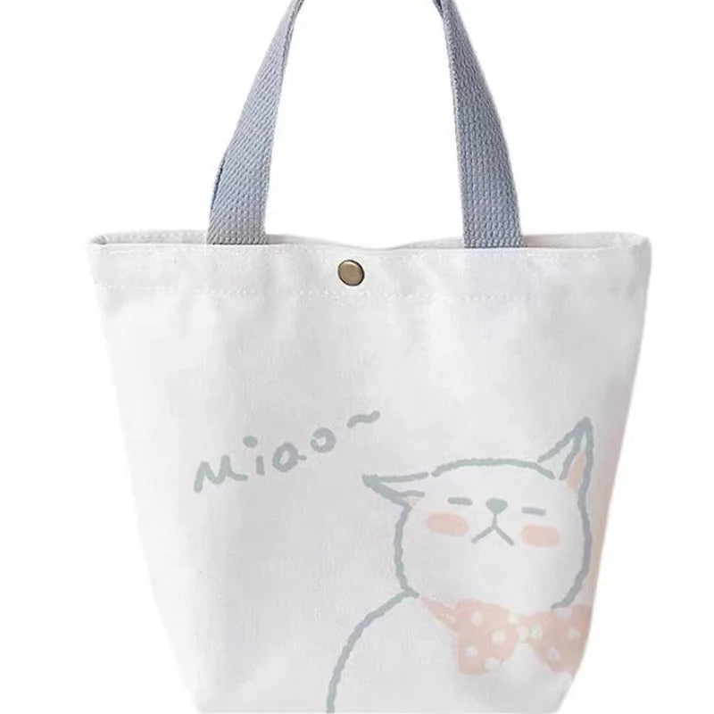 Wholesale Eco-friendly Custom Canvas Tote Bag for Kids Cute Small Cotton Reusable and Washable with Letter Pattern Printable